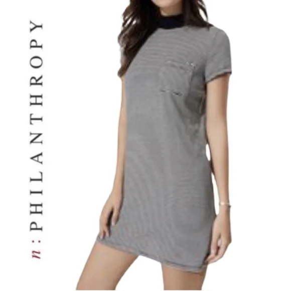 N:PHILANTHROPY BECKETT STRIPE MINI DRESS S - Picture 7 of 8